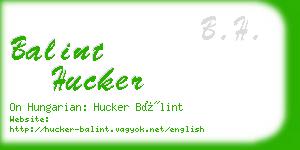 balint hucker business card